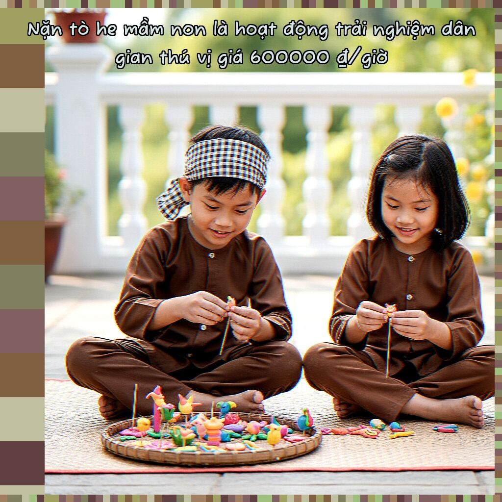Nặn tò he mầm non là hoạt động trải nghiệm dân gian thú vị giá 600000 ₫/giờ