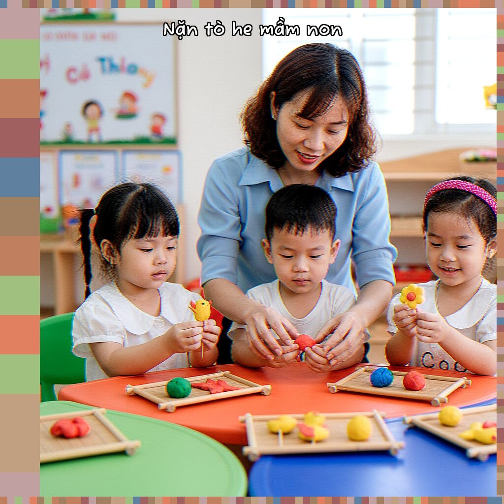 Nặn tò he mầm non