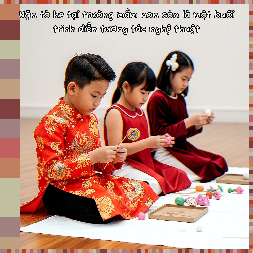 Nặn tò he tại trường mầm non còn là một buổi trình diễn tương tác nghệ thuật