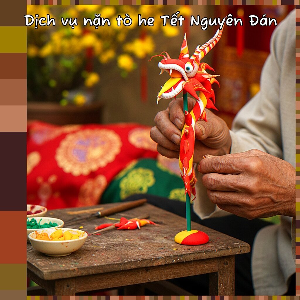 Dịch vụ nặn tò he Tết Nguyên Đán